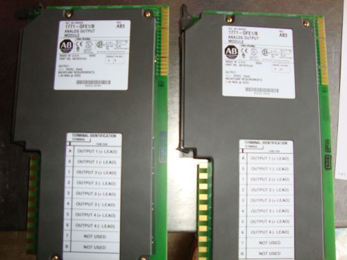 (2) ALLEN-BRADLEY 1771-OFE1/B REV. AB3  ANALOG OUTPUT  MODULES