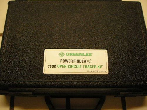 Greenlee Power Finder 2008 Open Circuit Tracer Kit BRAND NEW
