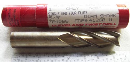 5/8&#034; CLEVELAND FOUR FLUTE HIGH SPEED STEEL END MILL