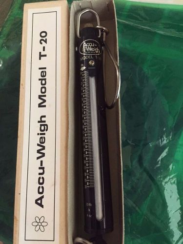 Accu-Weigh Hanging Tube Spring Scale - Model T-20 Lbs  20lbs X 4oz