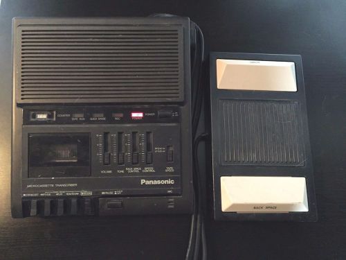 Panasonic RR-930 Microcassette Transcriber Recorder W/ Foot Pedal - Works!