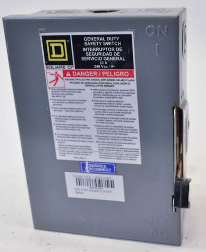 Square d du321 30a 240vac series e2 general duty  safety switch for sale