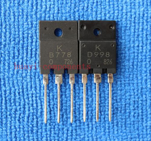 1pairs or 2pcs KTB778/KTD998 2SB778/2SD998 B778/D998 TO-3P Transistor