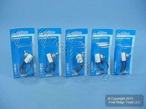 5 Leviton Metal Ball Toggle Switches 3A SPST 720-L