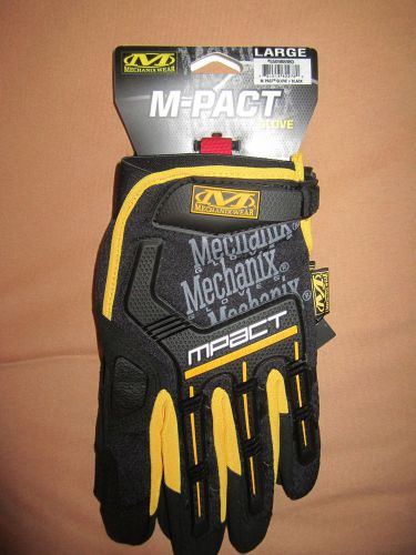 Mechanix wear m-pact covert work / duty gloves - large - blk/yel - brand new! for sale
