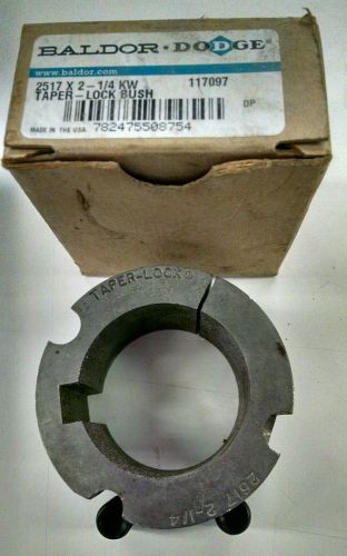 Dodge taper lock bushing 117097, 2517 x 2-1/4 kw - free shipping!!! for sale