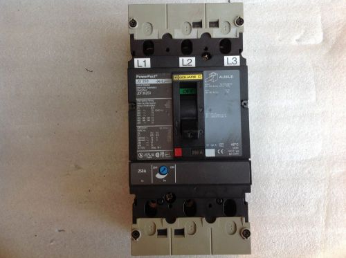 SQUARE D JD 250 3 pole 200 amp 600v JDL36250 PowerPact Circuit Breaker JDL