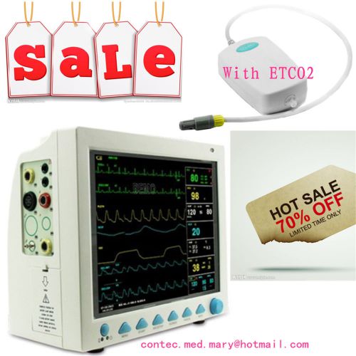 Contec etco2 vital signs icu patient monitor 6 multi parameters cms8000 with co2 for sale