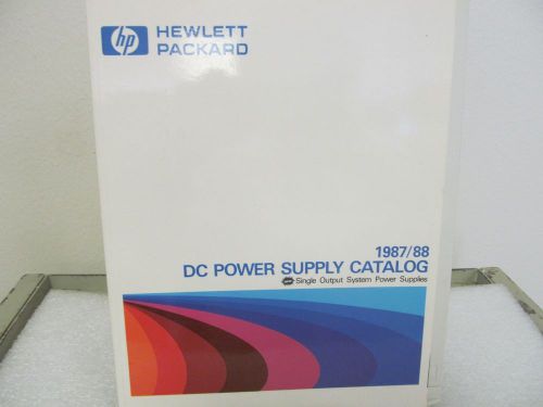 Hewlett Packard 1987/1988 DC Power Supply Catalog