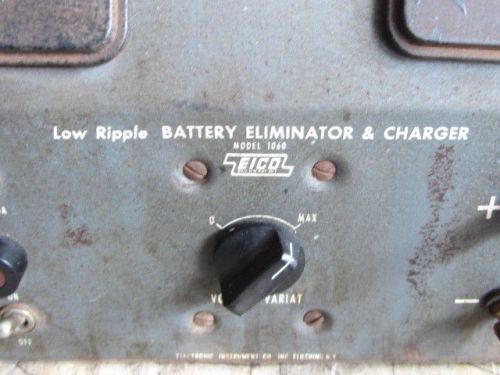 Vintage Eico Low Ripple Battery Eliminator &amp; Charger Model 1060