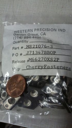 Floating Nut Plates 50 PIECES/BAG PN# MS21076-3 CHERRY FASTENERS MANUFACTURER