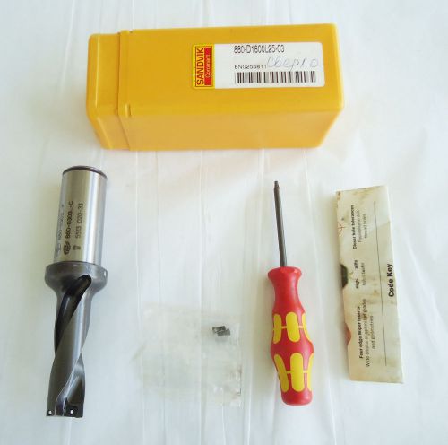 Sandvik 880-d1800l25-03 indexable drill kit 18mm brand new, original retail pack for sale
