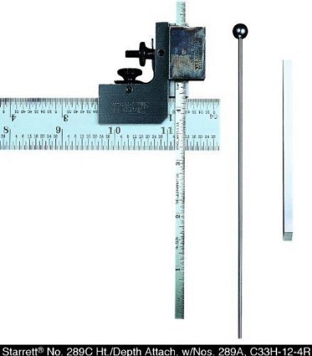 Starrett 289c height and depth gauge set for combination squares for sale