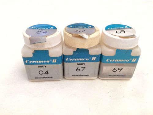 Ceramco II, Vacuum Porcelain, 3 Containers, Used
