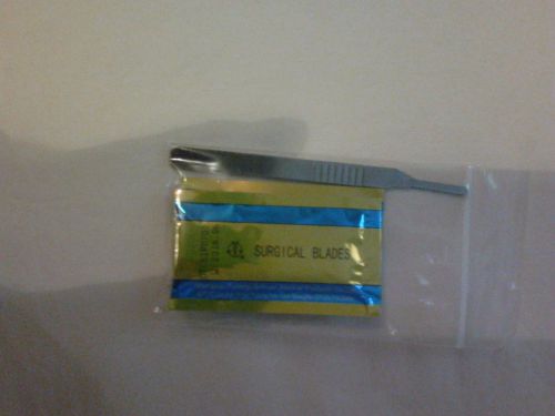 SURGICAL STEEL SCALPEL HANDLE # 3 with CARBON STEEL BLADES (20pc) #15 Blade