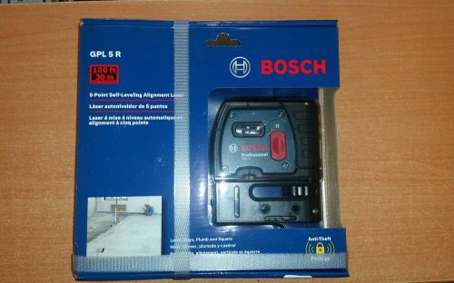 NEW Bosch GPL5 R 5-Point Self-Leveling Alignment Laser IN THE BOX