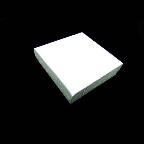 25 White Swirl Cotton Filled Jewelry Gift Boxes 3 1/2&#034;x3 1/2&#034;