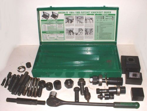 GREENLEE 1904 / 1906 RATCHET KNOCK OUT DRIVER PUNCH SET