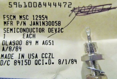 Diode Zener Single ,MicroSemi,JAN1N3005B,5961-00-844-4472,100V 5% 10W,1 Pc