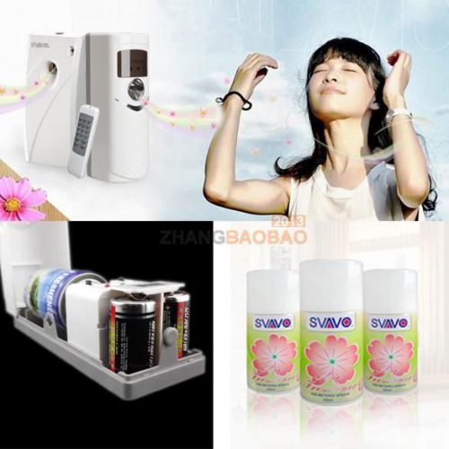 White automatic light sensor aerosol air freshener fragrance spray dispenser #z for sale