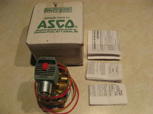 Asco red-hat ii solenoid valve ef8316g66 1/2&#034; 3 way new for sale