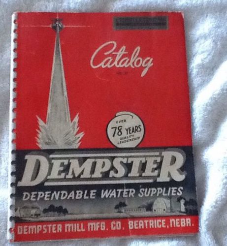 DEMSTER DEPENDABLE WATER SUPPLES DEMSTER MILL MFG. CO BEATRICE, NEBR. CATOLOG