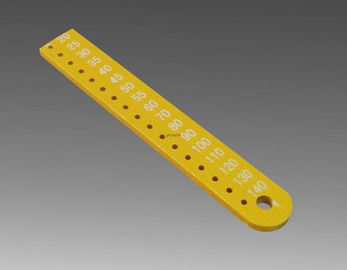 5PCS Ruier Dental gutta pointed  test board/measure scale Yellow B047 PT