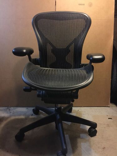 Herman Miller Aeron Chair Size A Small Fully Adjustable Graphite Frame Posture