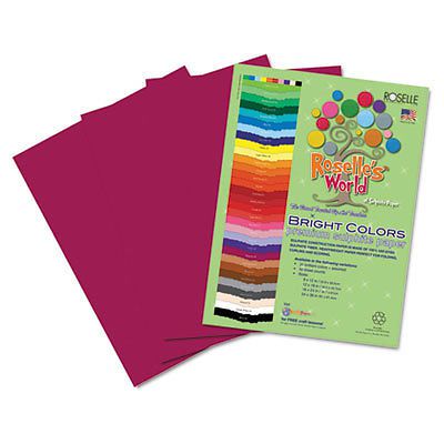 Premium Sulphite Construction Paper, 76 lbs., 12 x 18, Magenta, 50/Pack 74502