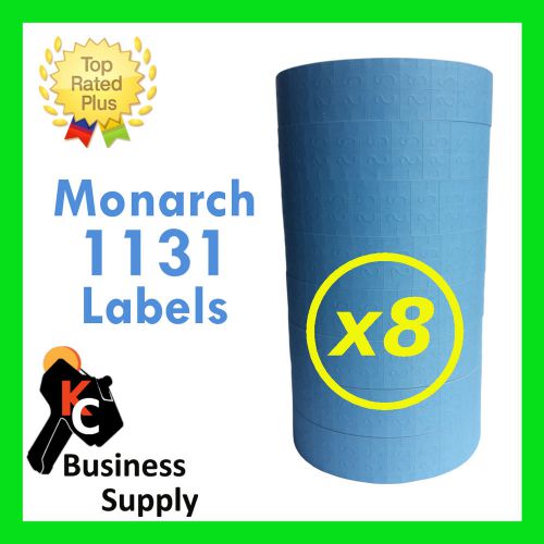 Blue labels for monarch 1131 price gun,8 sleeves=64 rolls quality made in usa for sale