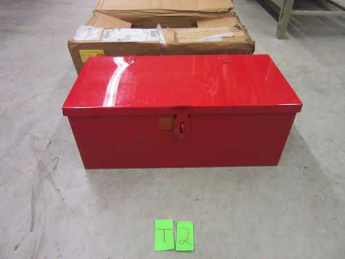 CORCO RED TOOL BOX CHEST MILITARY SURPLUS METAL 23 X 11 X 9 LATCH TRAY LOCK NEW