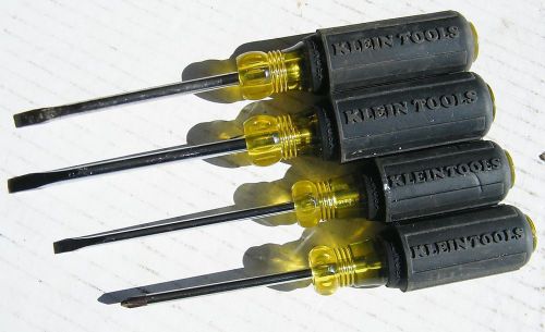 Klein tools  4 pc screwdriver set.  3) flat 1) phillips for sale