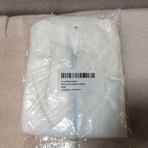 LOT of 18, Disposable Coverall Suit, White, XL 