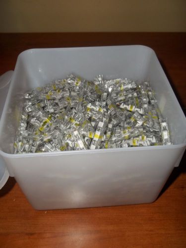 TYCO ELECTRONICS YELLOW CONNECTORS WIRE RANGE 19-24AWG  BOX FULL