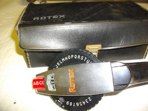 VINTAGE ROTEX LABEL MAKER WITH CASE AND EXTRAS