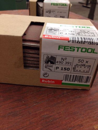 Festool 490391 P150 Grit, Rubin Abrasives, Pack of 50
