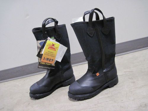 Thorogood boots 14&#034; ulti-met steel toe black boots 804-6378 size 8 wide for sale