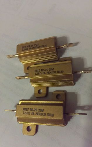 Lot x 3  Aluminum Resistor 7,5 Kohms, 25 W   1%  DALE RH-25
