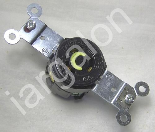 Hubbell Twist-Lock  Receptacle 15A 125V Black HBL4710 NEW