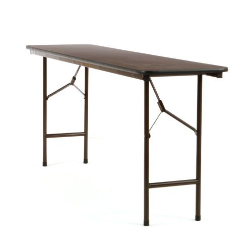 4&#039; melamine folding table - walnut restaurant home steel ab956356 for sale