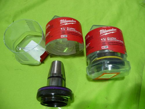 MILWAUKEE 1-1/2&#034; AND 1-1/4&#034; M18 PROPEX EXPANSION HEADS BOTH BRAND NEW!