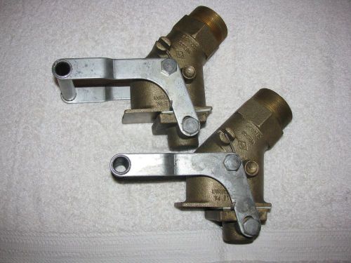 (2) wesco 272034 gate valve brass body 2&#039;&#039; inlet for sale