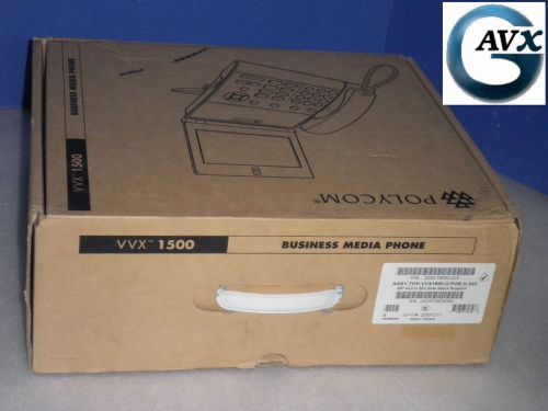 Vvx 1500 +3m warranty; dual stack in polycom box, poe voip phone 2200-18064-025 for sale