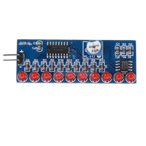 NE555 Light Water + CD4017 Decimal Counting Circuit PCB Module DIY Kit 10-LED