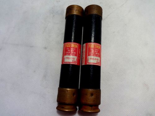 Lot of (2) cooper/bussmann fusetron frs-r-50 dual element time delay fuse for sale