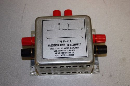 Solar Type 7144-1.0 Shunt 1 ohm Precision Resistor