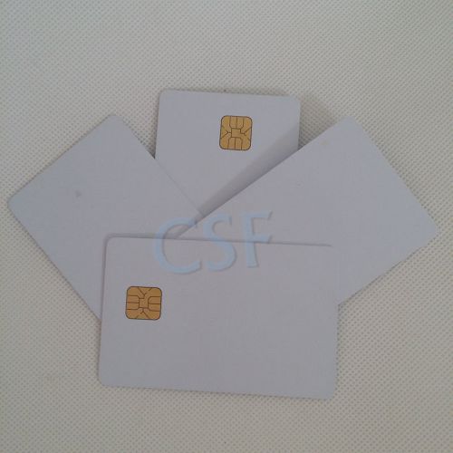 50X CSF white PVC ID card with SLE4428 chip contact smart card, contact IC card