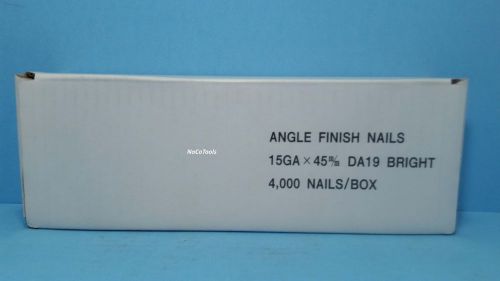 DA19 Non Galvanized 15 Gauge 1 3/4 Inch Angled Finish Nail 4000 Box Count