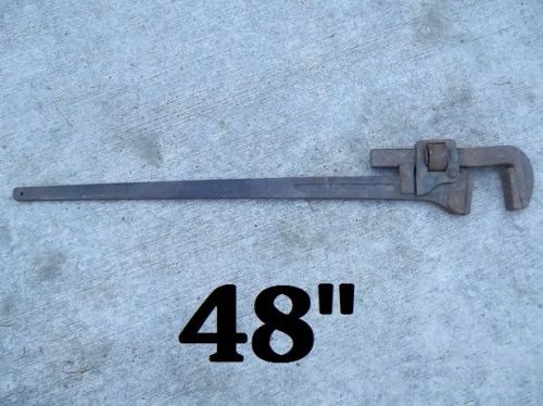 Trimo 48&#034; Steel Pipe Wrench Trimont Mfg USA Adjustable Heavy Duty Plumbing Tool