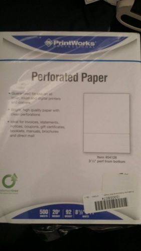 Printworks™ Professional Office Paper, Perforated 3 5/8&#034; From Bottom, 8 1/2 x 11